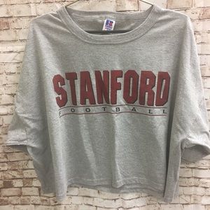 Gray & Red Stanford Football Crop Top Jersey XXL